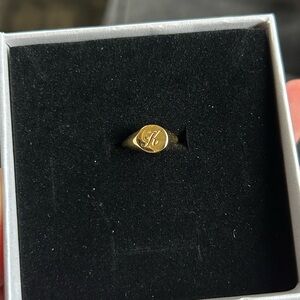 K Signet Ring size 3